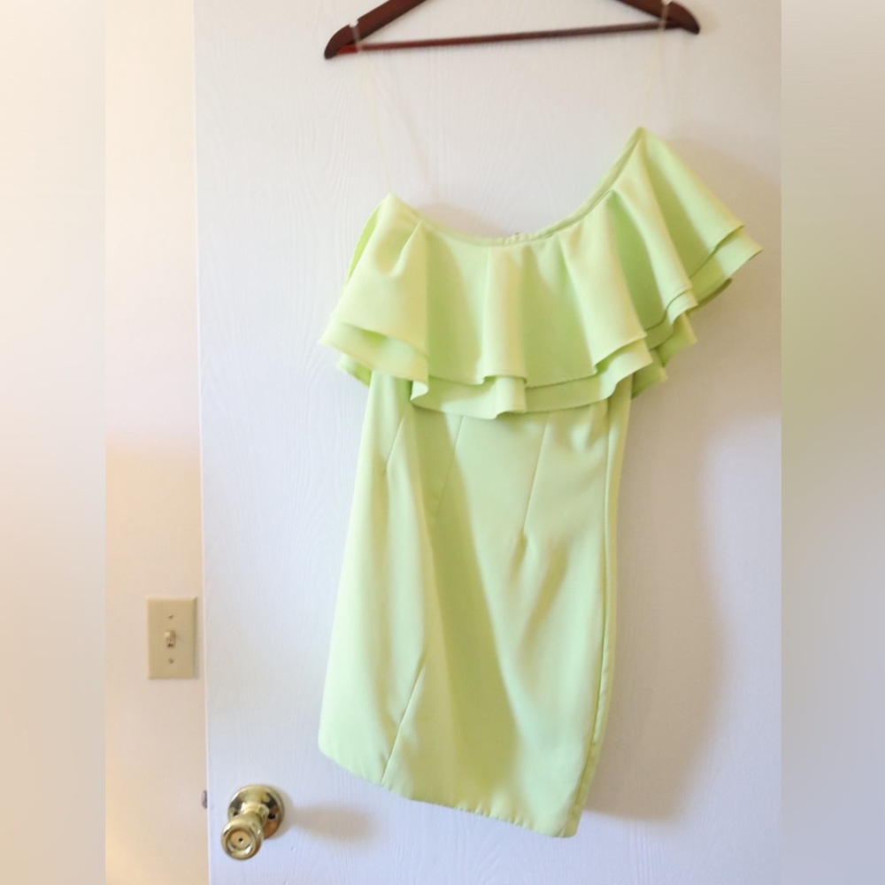 One Shoulder Ruffle Dress - Picture 5 of 7
